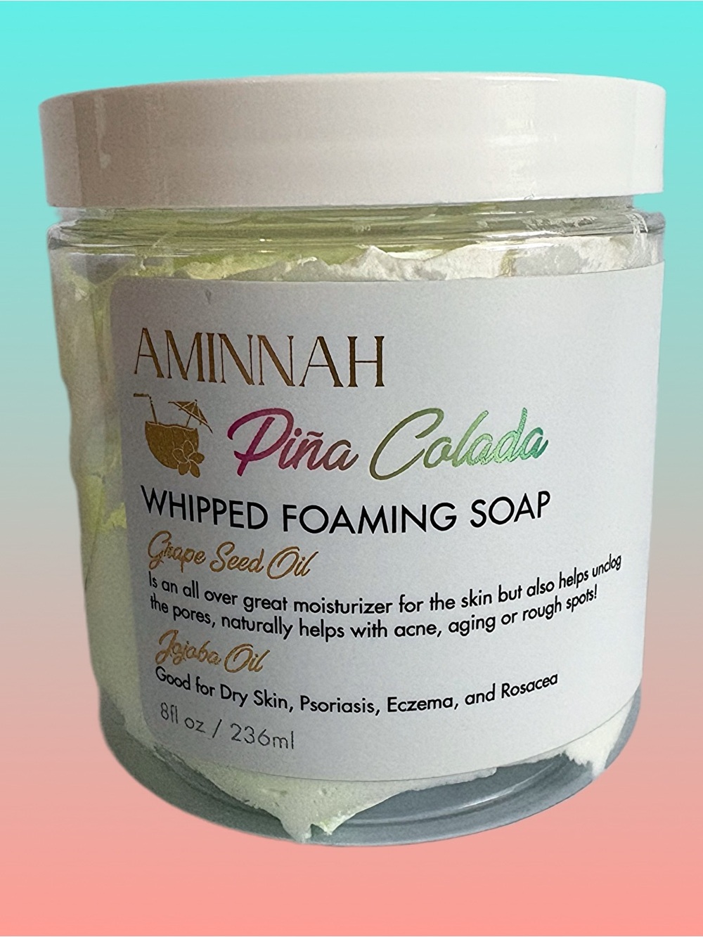 AMINNAH Piña Colada Whipped Foaming Soap